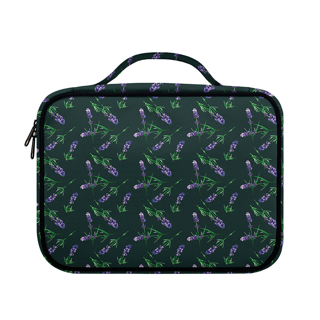 Purple Lavender Pattern Print Briefcase Bible Bag