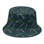 Purple Lavender Pattern Print Bucket Hat