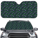 Purple Lavender Pattern Print Car Windshield Sun Shade