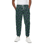 Purple Lavender Pattern Print Cotton Pants