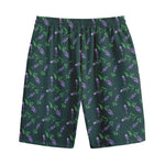 Purple Lavender Pattern Print Cotton Shorts