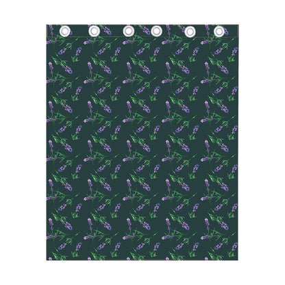 Purple Lavender Pattern Print Curtain