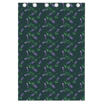 Purple Lavender Pattern Print Curtain