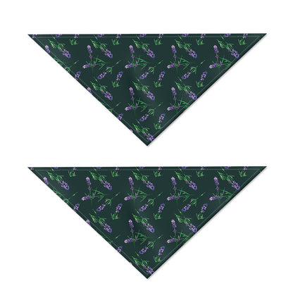 Purple Lavender Pattern Print Dog Bandana