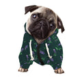 Purple Lavender Pattern Print Dog Zip Up Hoodie