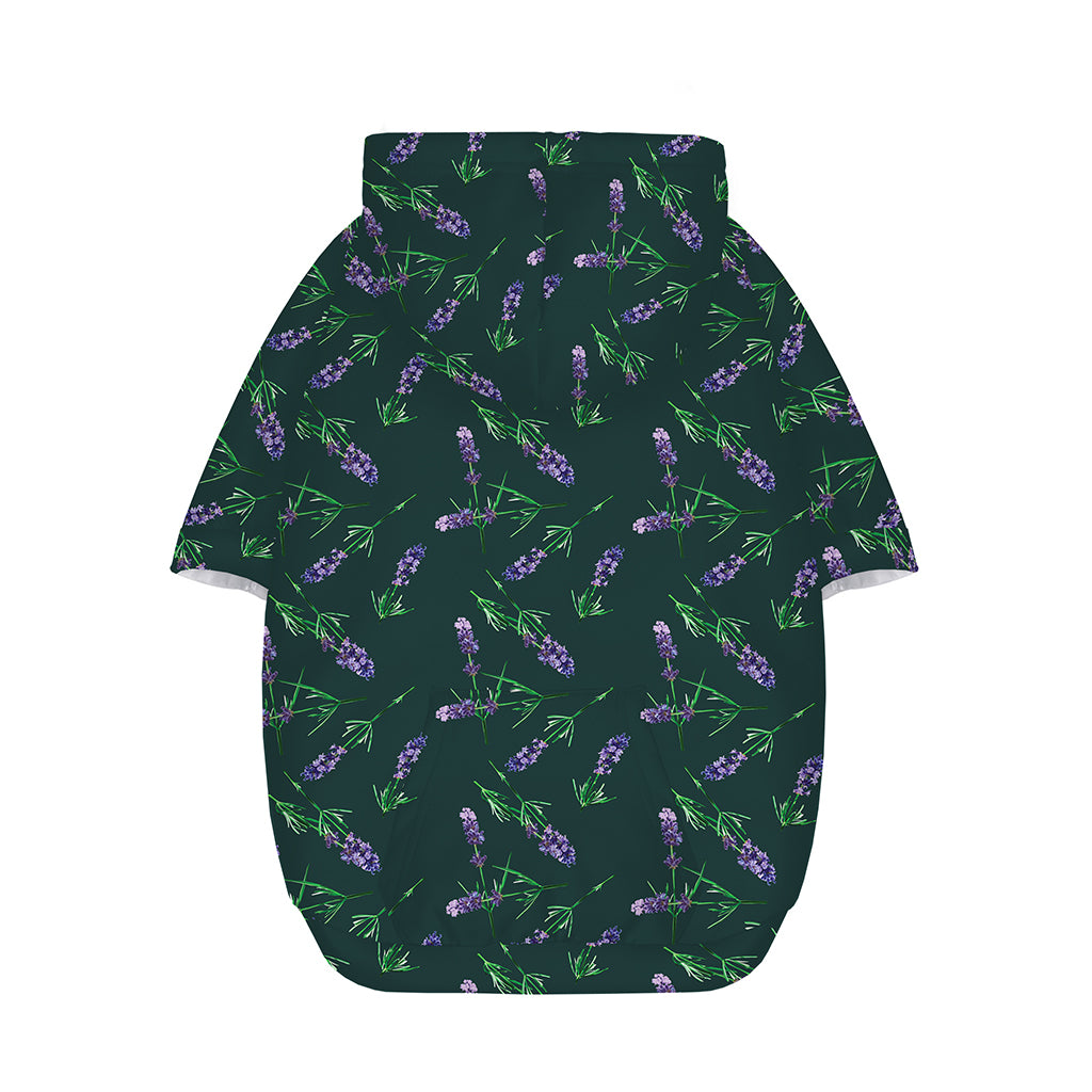 Purple Lavender Pattern Print Dog Zip Up Hoodie