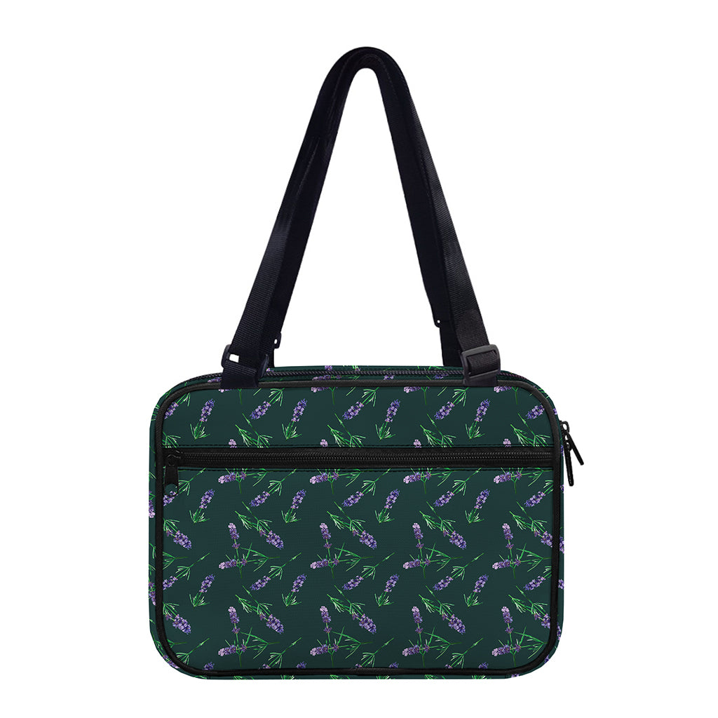 Purple Lavender Pattern Print Double Strap Bible Bag