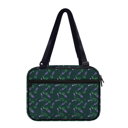 Purple Lavender Pattern Print Double Strap Bible Bag