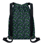 Purple Lavender Pattern Print Drawstring Backpack