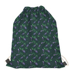 Purple Lavender Pattern Print Drawstring Bag