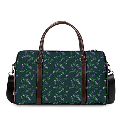 Purple Lavender Pattern Print Duffle Bag