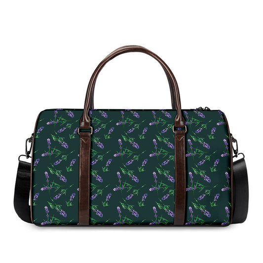 Purple Lavender Pattern Print Duffle Bag
