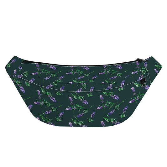 Purple Lavender Pattern Print Fanny Pack