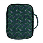 Purple Lavender Pattern Print Front Pocket Bible Bag