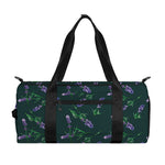 Purple Lavender Pattern Print Gym Bag