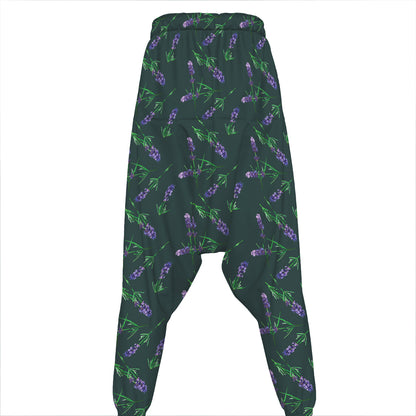Purple Lavender Pattern Print Hammer Pants