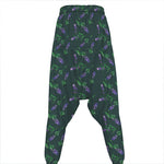 Purple Lavender Pattern Print Hammer Pants