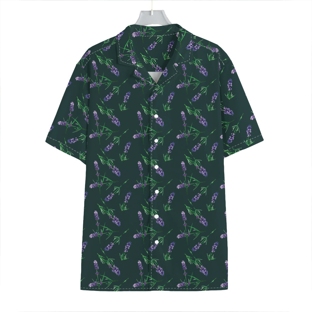Purple Lavender Pattern Print Hawaiian Shirt