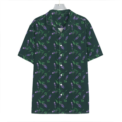 Purple Lavender Pattern Print Hawaiian Shirt