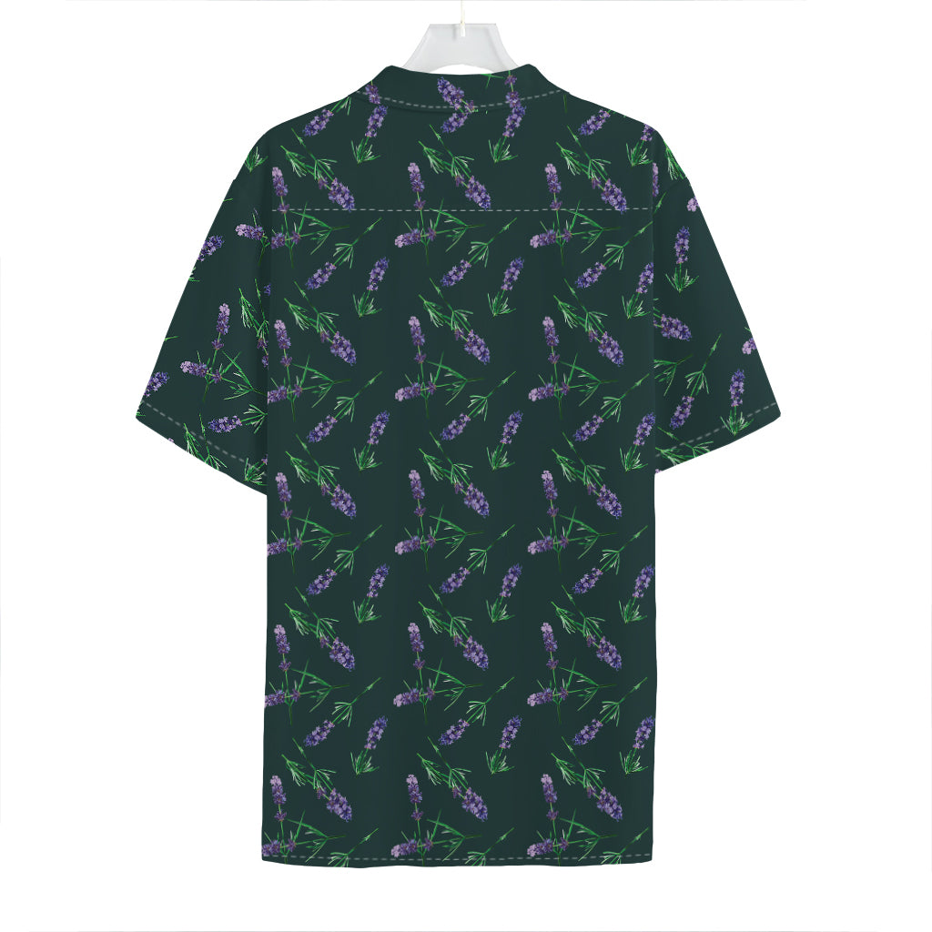 Purple Lavender Pattern Print Hawaiian Shirt