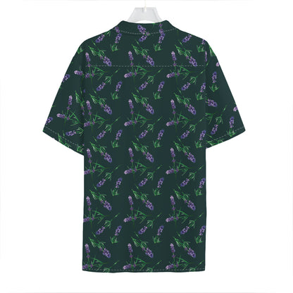 Purple Lavender Pattern Print Hawaiian Shirt