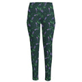 Purple Lavender Pattern Print High-Waisted Pocket Leggings