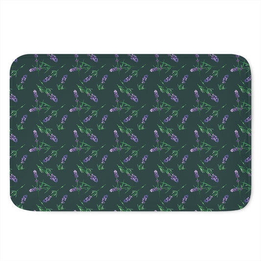 Purple Lavender Pattern Print Indoor Door Mat