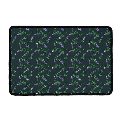 Purple Lavender Pattern Print Kitchen Mat