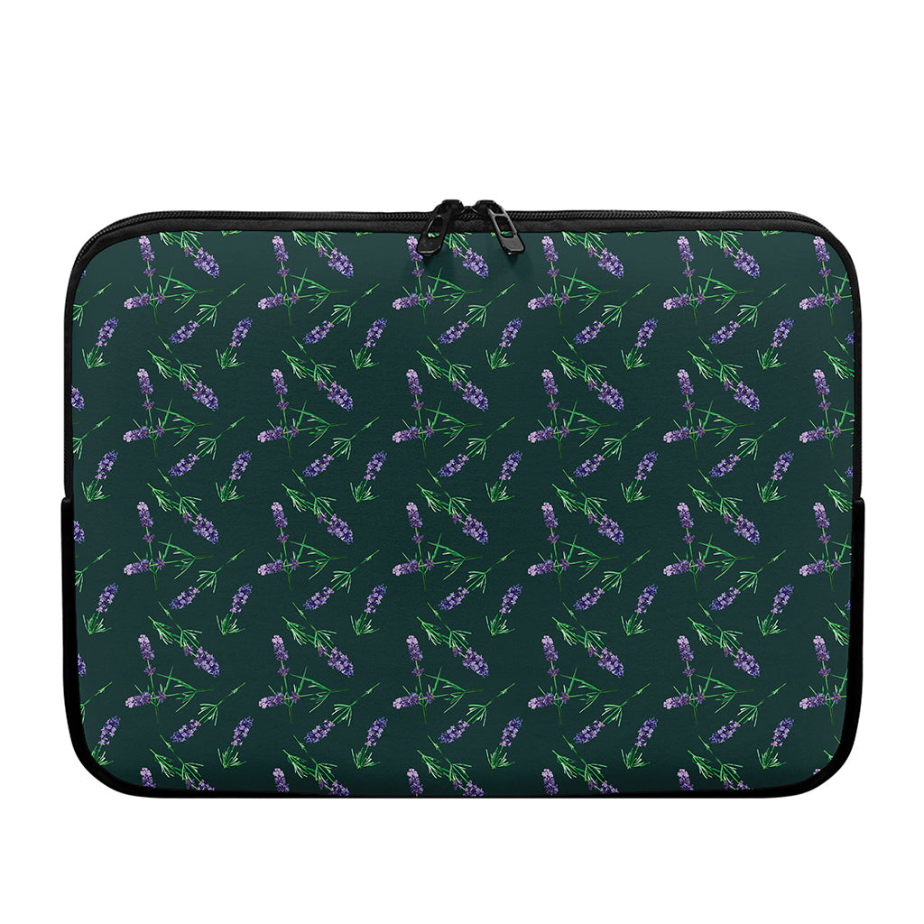 Purple Lavender Pattern Print Laptop Sleeve