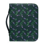 Purple Lavender Pattern Print Leather Bible Cover