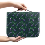 Purple Lavender Pattern Print Leather Bible Cover