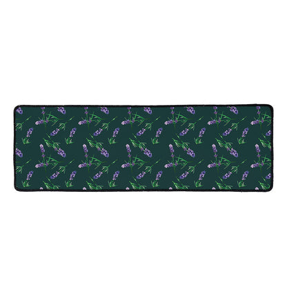 Purple Lavender Pattern Print Long Kitchen Mat