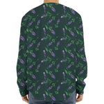 Purple Lavender Pattern Print Long Sleeve Baseball Jersey