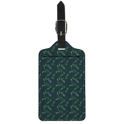 Purple Lavender Pattern Print Luggage Tag