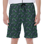 Purple Lavender Pattern Print Men's Beach Shorts