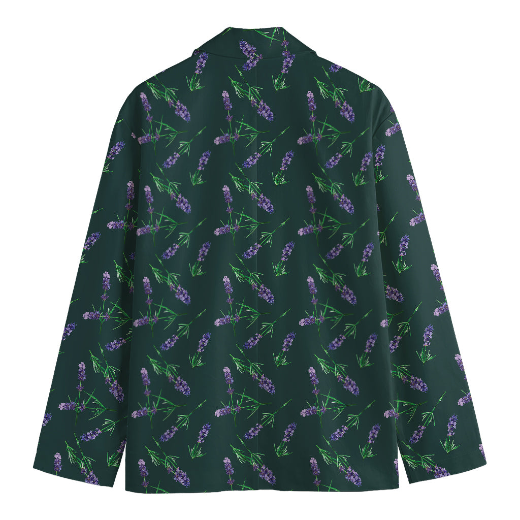 Purple Lavender Pattern Print Men's Blazer