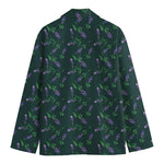 Purple Lavender Pattern Print Men's Cotton Blazer