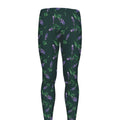 Purple Lavender Pattern Print Men's Leggings