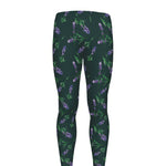 Purple Lavender Pattern Print Men's leggings