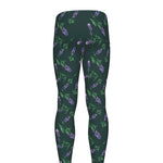 Purple Lavender Pattern Print Men's leggings