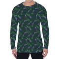 Purple Lavender Pattern Print Men's Long Sleeve T-Shirt