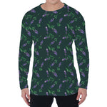 Purple Lavender Pattern Print Men's Long Sleeve T-Shirt
