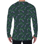 Purple Lavender Pattern Print Men's Long Sleeve T-Shirt