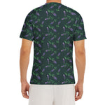 Purple Lavender Pattern Print Men's Short Sleeve Rash Guard