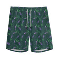 Purple Lavender Pattern Print Men's Athletic Shorts