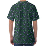 Purple Lavender Pattern Print Men's Velvet T-Shirt