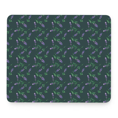 Purple Lavender Pattern Print Mouse Pad