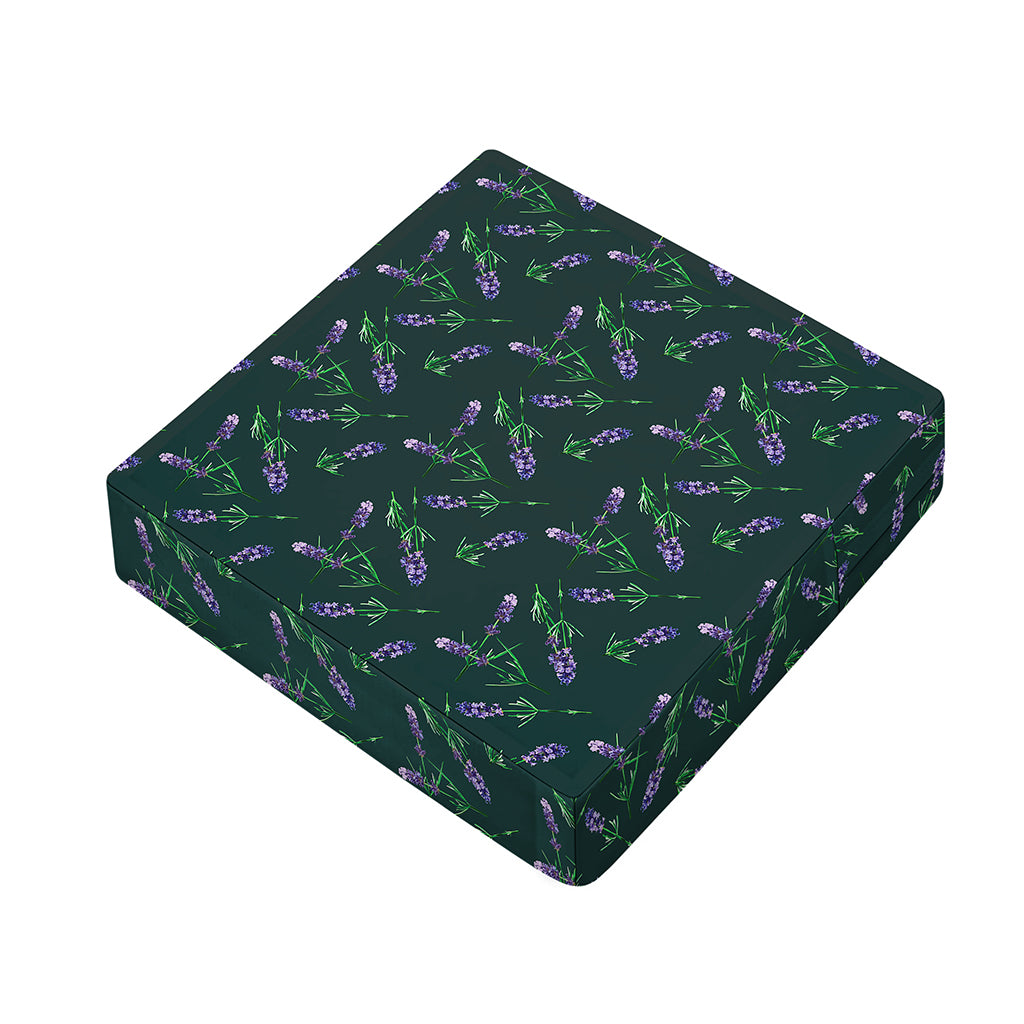 Purple Lavender Pattern Print Outdoor Seat Cushion Cover