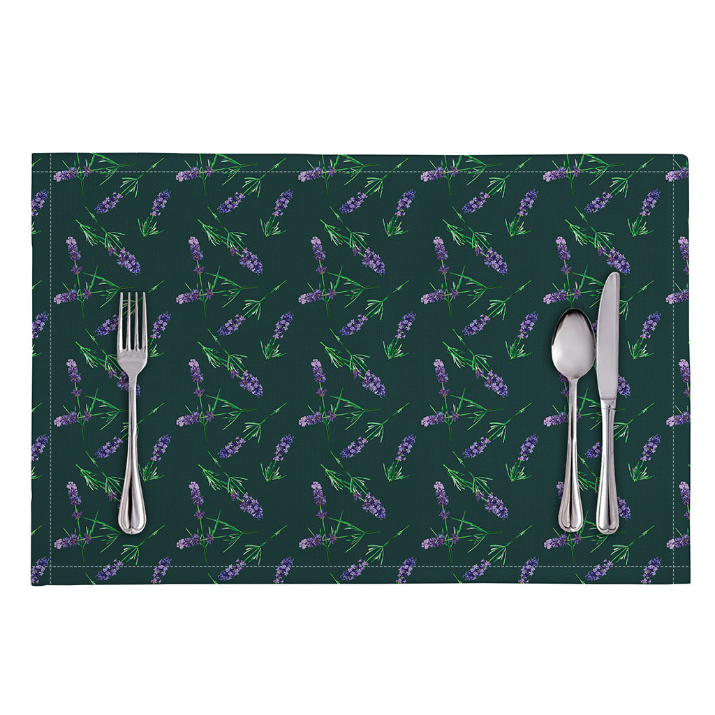 Purple Lavender Pattern Print Placemat