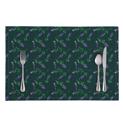 Purple Lavender Pattern Print Placemat